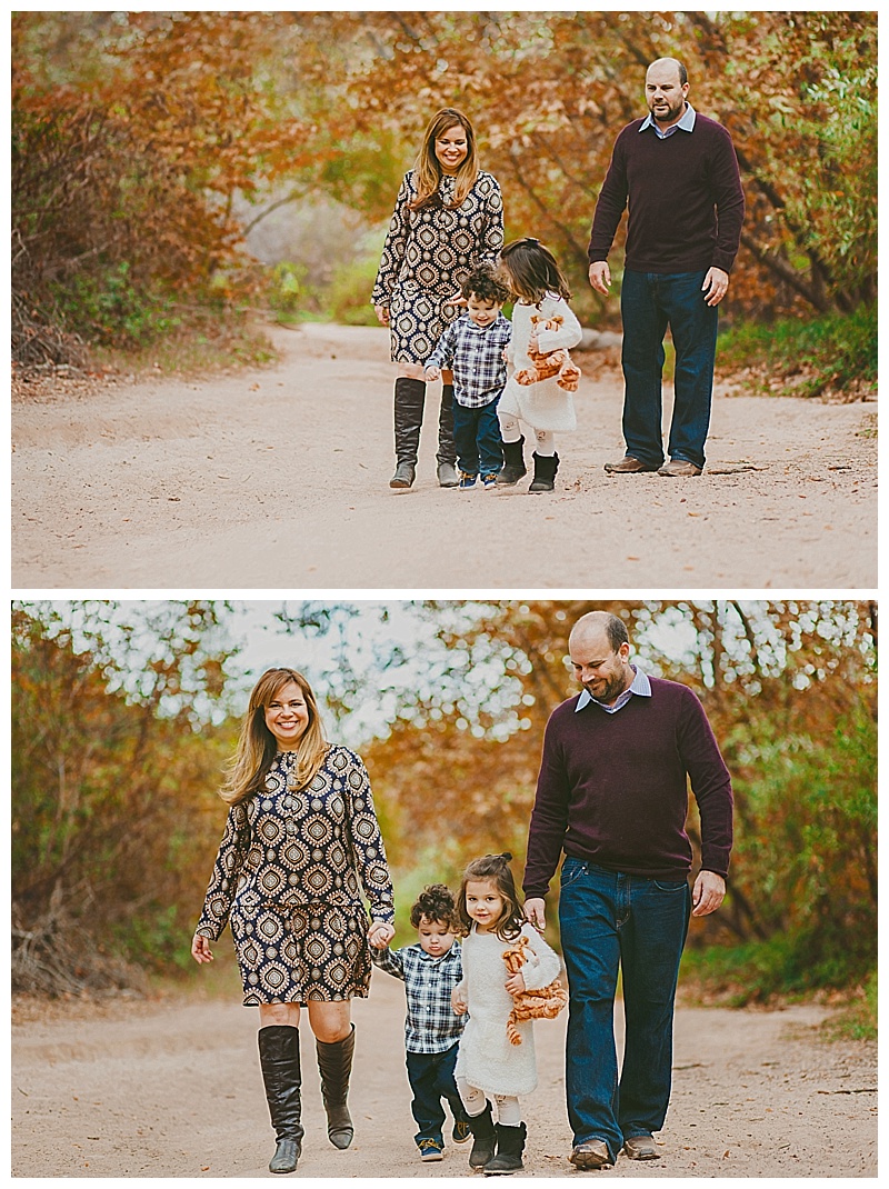 Lake Forest woodsy fun playful kids and family session. Orange Countys fine art family photographer Madeleine JL Photography